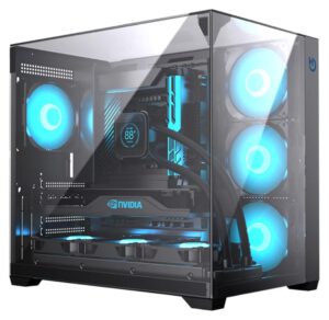 CAJA ATX HIDITEC GAMING SKY BLACK USB 3.1 TYPE-C