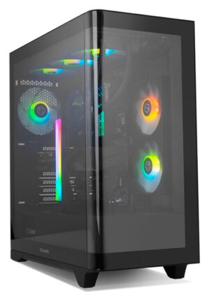 CAJA NOX HUMMER ETHER ATX SEMITORRE CRISTAL CURVO NEGRO