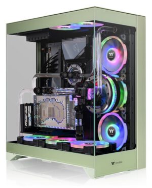 CAJA THERMALTAKE CTE E550 TG MID TOWER 2XUSB 3.0 1XUSB-C SN FUENTE VERDE MATCHA