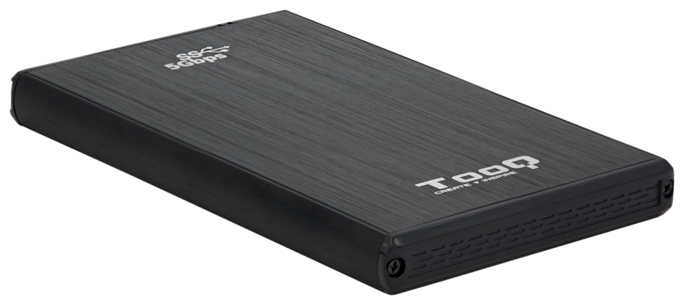 CARCASA HDD TOOQ TQE-2522B 2,5" 9,5 MM SATA USB 3.0 NEGRA
