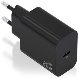 CARGADOR AISENS GAN 20W 1XUSB-C PD3.0 NEGRO