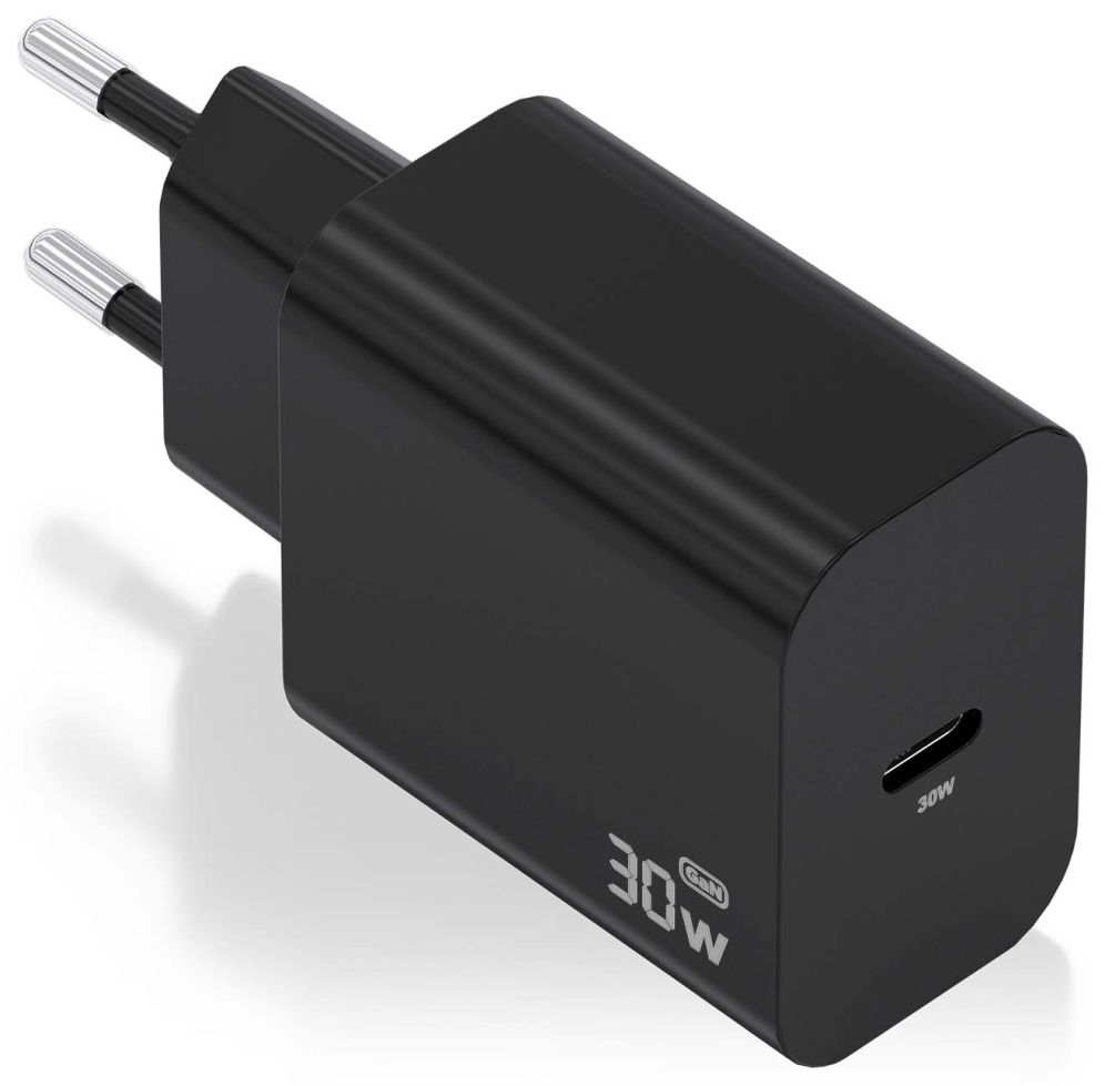 CARGADOR AISENS GAN 30W 1XUSB-C PD3.0 NEGRO