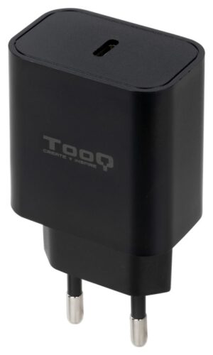 CARGADOR DE PARED TOOQ USB-C PD3.0 20W NEGRO