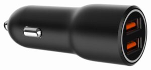 CARGADOR RAPIDO PARA COCHE GEMBIRD CON 2 PUERTOS USB, QC3.0, 36 W, NEGRO