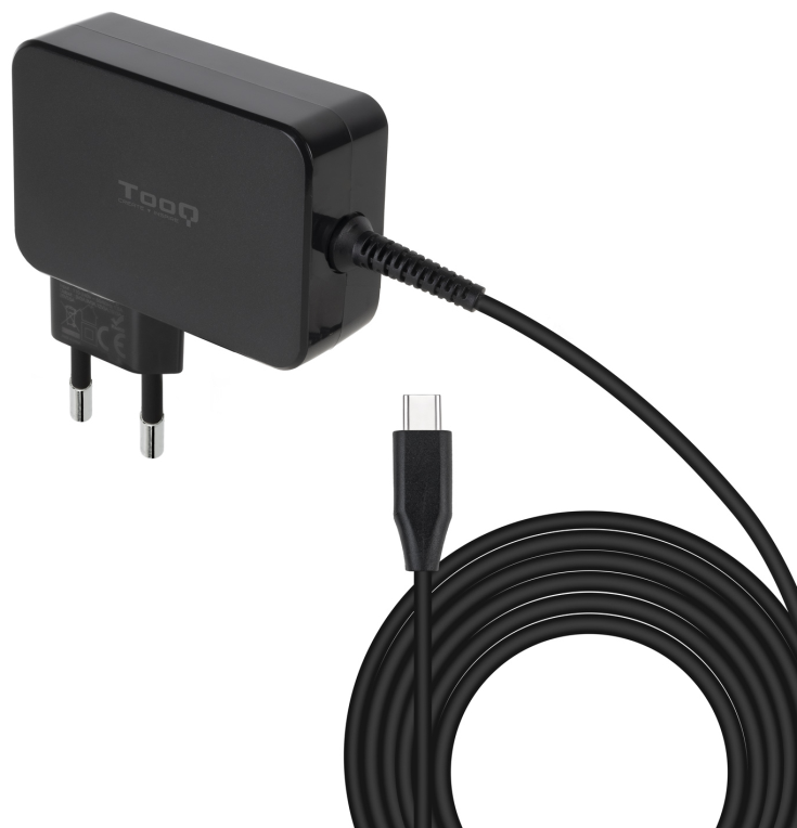 CARGADOR TOOQ PORTATIL GAN USB-C PD 100W NEGRO