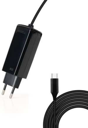 CARGADOR TOOQ PORTATIL GAN USB-C PD 90W CUBICO NEGRO
