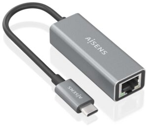CONVERSOR AISENS USB3.1 GEN1 USB-C A ETHERNET GIGABIT GRIS 15CM
