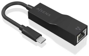 CONVERSOR AISENS USB3.1 GEN1 USB-C A ETHERNET GIGABIT NEGRO 11CM