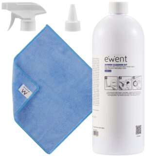 EWENT KIT DE LIMPIEZA DE PANTALLAS 1000ML CON PAÑO MICROFIBRA 30X30CM