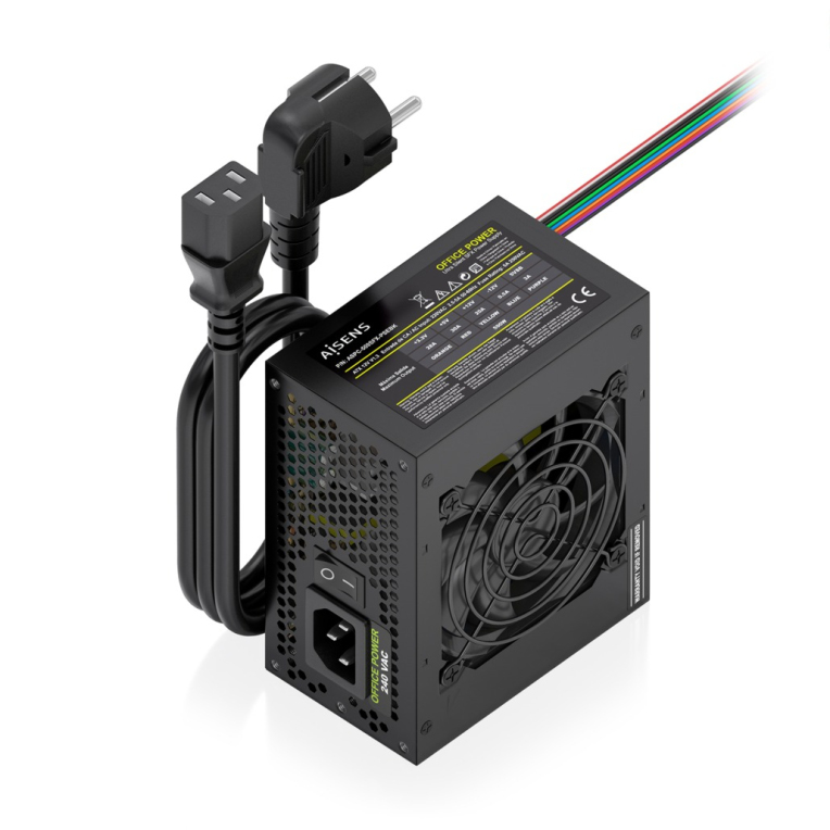 FUENTE ALIMENTACION AISENS SFX 500W CABLE ALIMENTACION OEM NEGRA