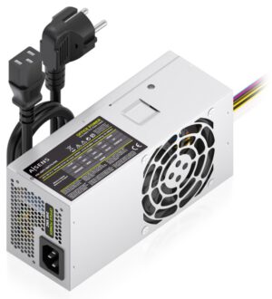 FUENTE ALIMENTACION AISENS TFX 500W CABLE ALIMENTACION OEM PLATA