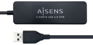 HUB AISENS USB 2.0 TIPO A M-4XTIPO A H NEGRO 30CM
