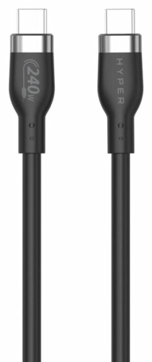 HYPER 2M SILICONE 240W USB-C CHARGING CABLE - BLACK