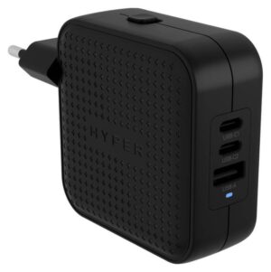 HYPERA HYPERJUICEA 70W USB-C GAN TRAVEL CHARGER (3C+1A) BLACK