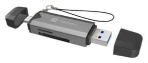 LECTOR DE TARJETAS NATEC SCARAB 3 USB 3.1 GEN 1 USB-A + USB-C SD/MICRO SD