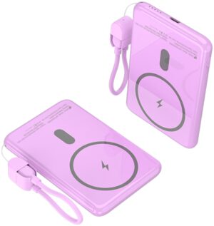 LEOTEC POWERBANK 5000MAH 20W FAST CHRG PURPURA 1USB-C+WIRELESS INC LAN CAB USB-C A USB-C 65W