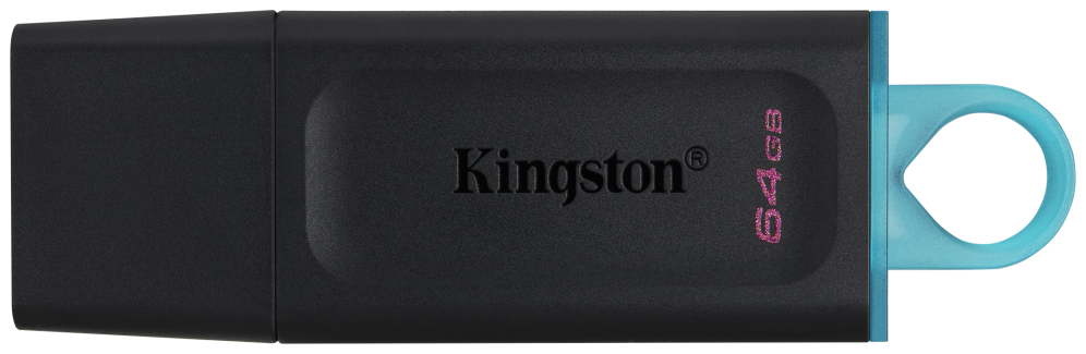 MEMORIA USB 3.2 KINGSTON 64GB DATATRAVELER EXODIA NEGRO TURQUESA