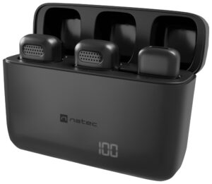 MICROFONO PARA SMARTPHONE NATEC HOPPER LAVALIER WIRELESS LIGHTNING 2 MICROFONOS