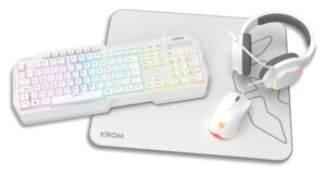 PACK KROM 4 EN 1 RGB KENYA GAMING COMBO BLANCO