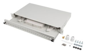 PATCH PANEL LANBERG 1U 19" FIBRA OPTICA 24 PTS SC SIMPLEX O 24 LC DUPLEX GR+ACC