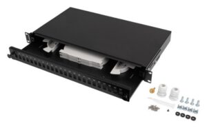 PATCH PANEL LANBERG 1U 19" FIBRA OPTICA 24 PTS SC SIMPLEX O 24 PTS LC DUPLEX BK