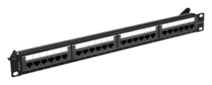 PATCH PANEL LANBERG 24 PUERTOS 1U 19? CAT.6A UTP NEGRO