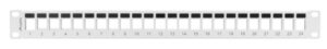 PATCH PANEL LANBERG 24 PUERTOS 1U RACK 19 PARA MODULOS KEYSTONE GRIS