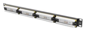 PATCH PANEL LANBERG CAT.6 UTP 24 PUERTOS 1U CAT.6 UTP 19" RACK NEGRO