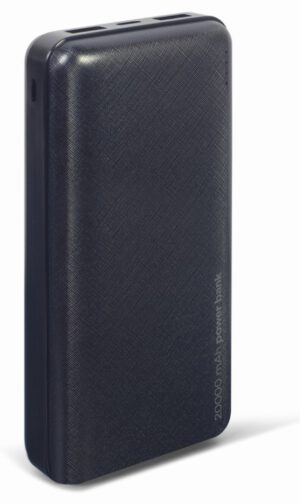 POWERBANK GEMBIRD 20000mAh 1x microUSB A 2x USB-A NEGRO