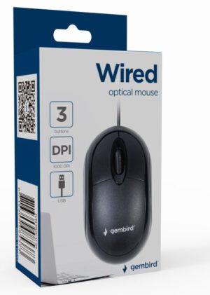 RATON GEMBIRD MUS-U-01 OPTICO 1000 DPI NEGRO USB