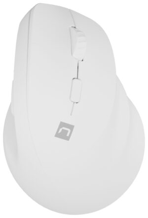 RATON NATEC CRAKE 2 VERTICAL DIESTRO DUAL 2400 DPI BLANCO BLUETOOTH PILAS