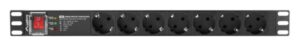 REGLETA LANBERG 1U 16A 7X SCHUKO RACK 19" 2M NEGRO