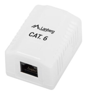 ROSETA DE SUPERFICIE LANBERG CAT.6 UTP 1X TOMA RJ45 BLANCO