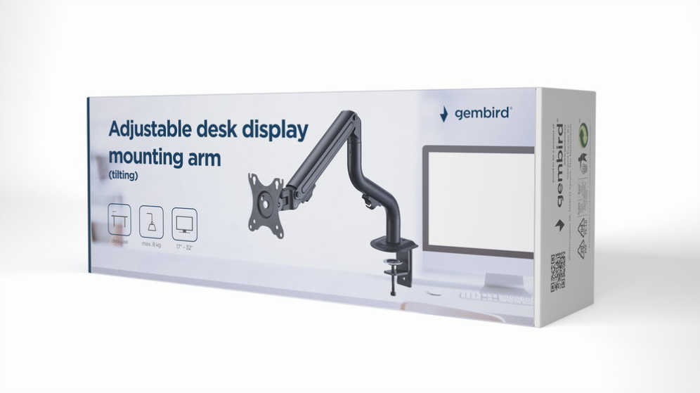 SOPORTE DE PANTALLA GEMBIRD PARA ESCRITORIO AJUSTABLE 17-32 HASTA 8 KG