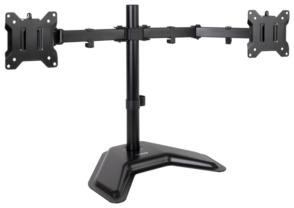 SOPORTE MESA TOOQ 2 PANTALLAS 17"-32" NEGRO