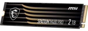 SSD MSI SPATIUM M480 PRO 2TB PCIE4 NVME M2