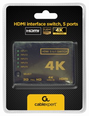 SWITCH HDMI GEMBIRD 5 PUERTOS