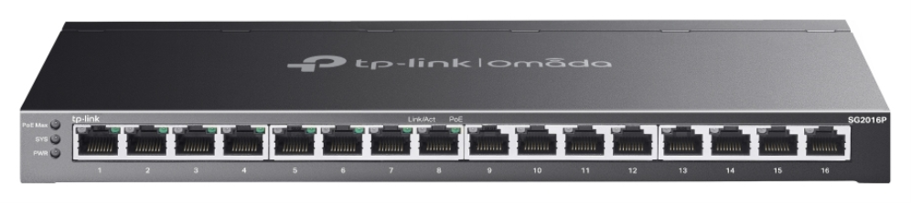 SWITCH TP LINK OMADA TL-S2016P / SMART, 16x1G 8xPOE+, 120W