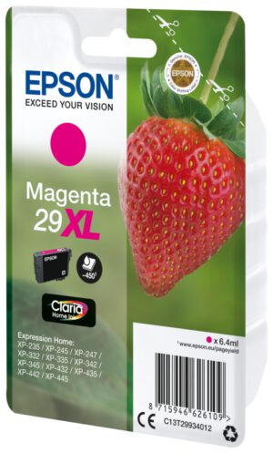 TINTA EPSON CLARIA 29XL MAGENTA XP235 XP332 XP335 XP432 XP435