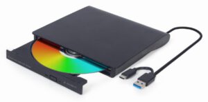UNIDAD DE DVD USB EXTERNA GEMBIRD NEGRA