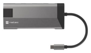 ADAPTADOR NATEC FOWLER PLUS USB-C->3XUSB 3.0,HDMI 4K,USB-C PD,RJ45,SD,MSD