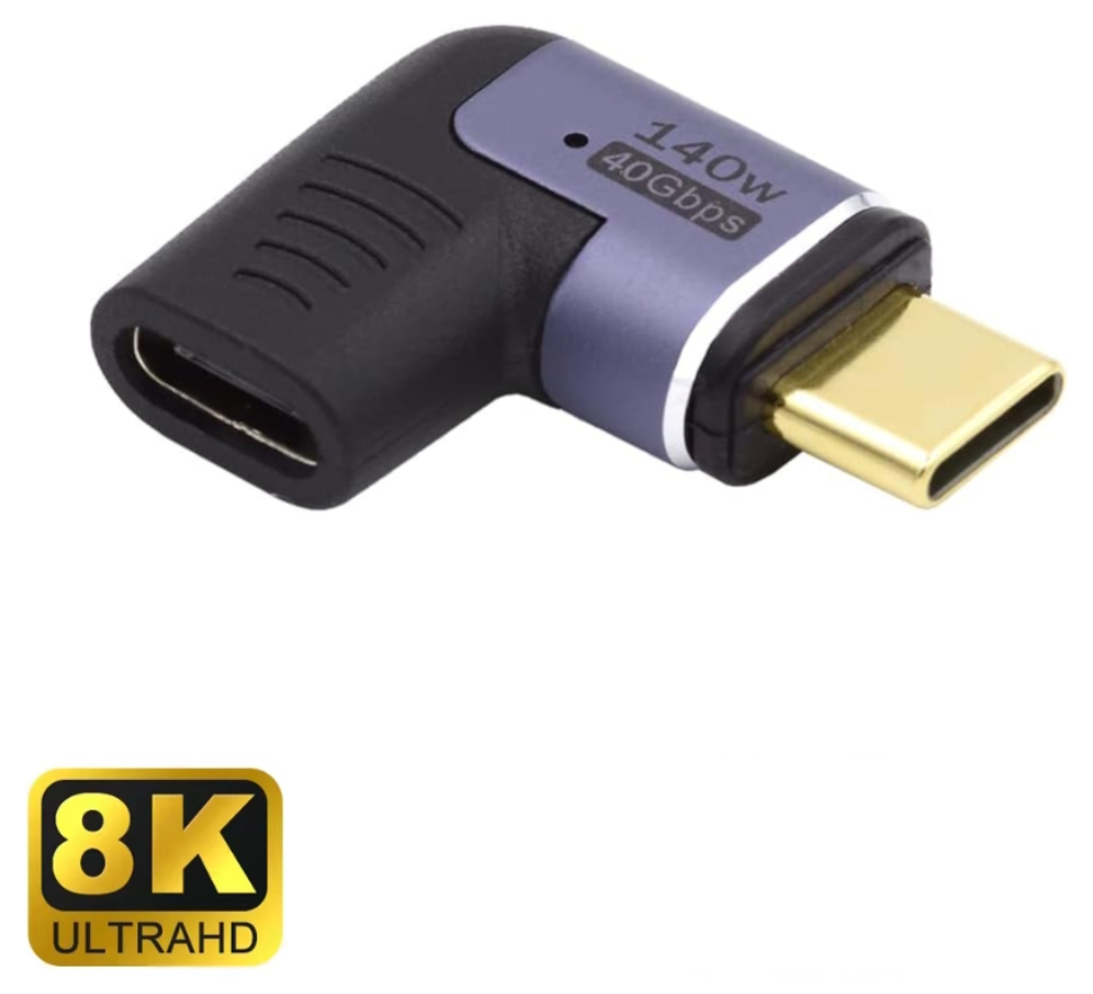 ADAPTADOR USB-C EWENT MACHO-HEMBRA MAGNETICO PD140W PURPURA