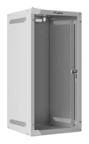 ARMARIO LANBERG MURAL 10" 12U/280X310 FLAT PACK GRIS PUERTA CRISTAL