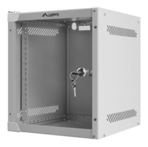 ARMARIO LANBERG MURAL 6U 280X310 RACK 10" FLAT PACK GRIS PUERTA CRISTAL