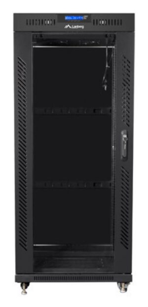 ARMARIO LANBERG RACK 19" 22U 800X800 FLAT PACK NEGRO PUERTA CRISTAL CON LCD