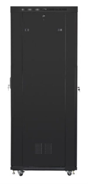 ARMARIO LANBERG RACK 19? 27U 800X1000 FLAT PACK NEGRO PUERTA PERFORADA CON LCD