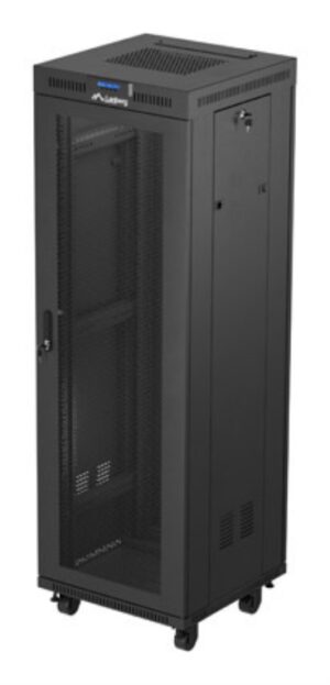 ARMARIO LANBERG RACK 19" 37U 600X600 FLAT PACK PUERTA PERFORADA CON LCD