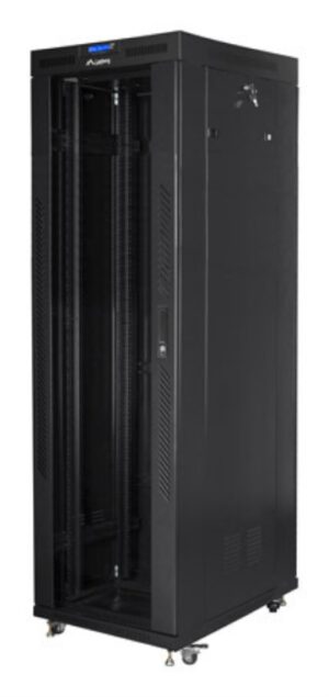 ARMARIO LANBERG RACK 19" 42U 800X800 FLAT PACK NEGRO PUERTA CRISTAL CON LCD