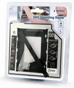 BASTIDOR GEMBIRD HD SATA 2,5" A 5,25" SLIM PC DVD RW 9,5MM
