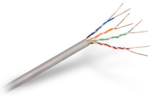 BOBINA CABLE RED AISENS RJ45 CAT.5E UTP RIGIDO AWG24 GRIS 100M
